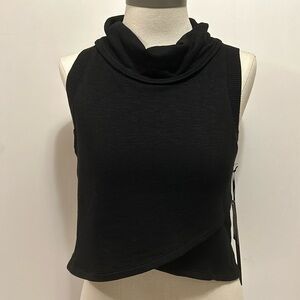 House of Harlow 1960 Black Crop Split Hem Cowl  Tank Top Women’s Size XS / TP